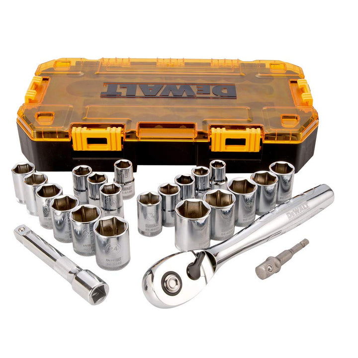 DEWALT Dwmt73813 Robustes Steckschlüssel-Set, 23-teilig, 1/2-Zoll-Vierkantantrieb