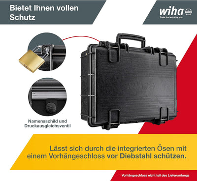 Wiha Lehrlingskoffer für Elektroinstallation 38-teilig VDE (45257) I Profi Werkzeugkoffer Elektriker