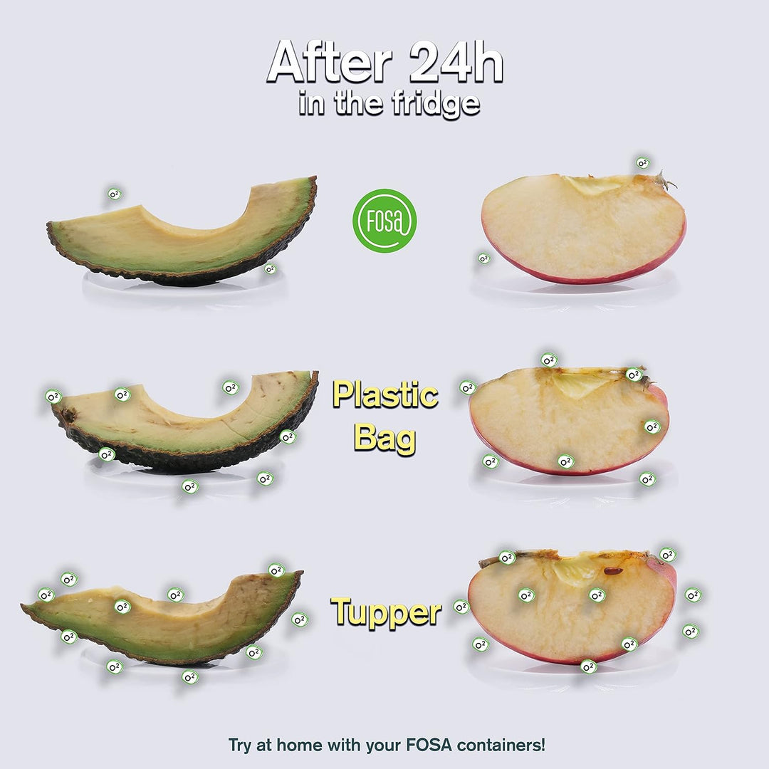 FOSA BARCELONA MIDI-STARTER-SET 3-teilig - BC30020 – Smarte Vakuum-Lebensmittelaufbewahrung – Vakuum