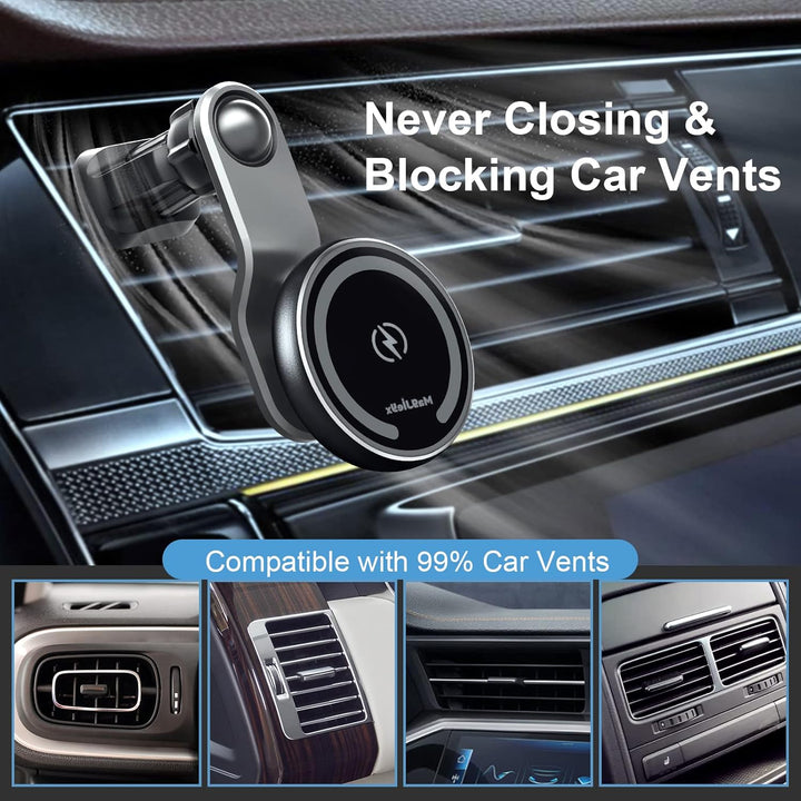 Magnetisches Kabelloses Kfz-Ladegerät-Halterung am Armaturenbrett für Mag-Safe iPhone 14/13/12, Pro/