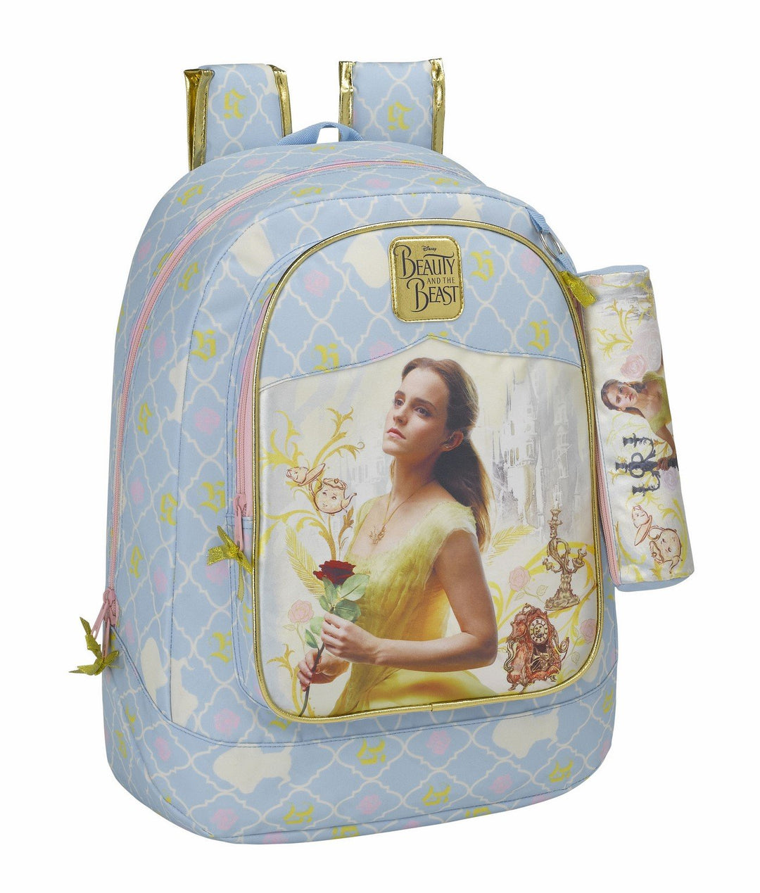 Grosser Kinderrucksack La Bella Y La Bestia - Offiziell Blau (Azul Claro), Blau (Azul Claro)