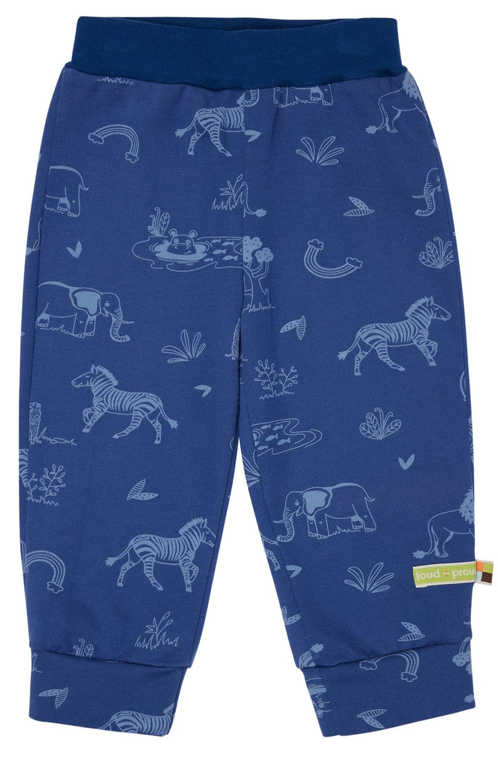loud + proud Unisex Kinder Mit Druck, GOTS Zertifiziert Hose 122-128 Ultramarin, 122-128 Ultramarin