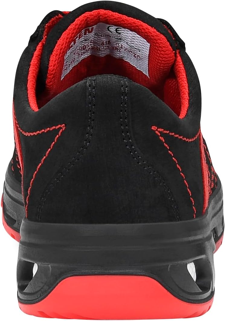 ELTEN Schuhe, Breezer XX10 Low ESD S1 44 EU Schwarz Rot, 44 EU Schwarz Rot