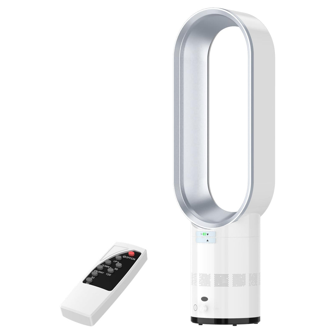 Rotorloser Ventilator,mit Fernbedienung, LED Display, 10 Geschwindigkeiten,Turmventilator sehr leise