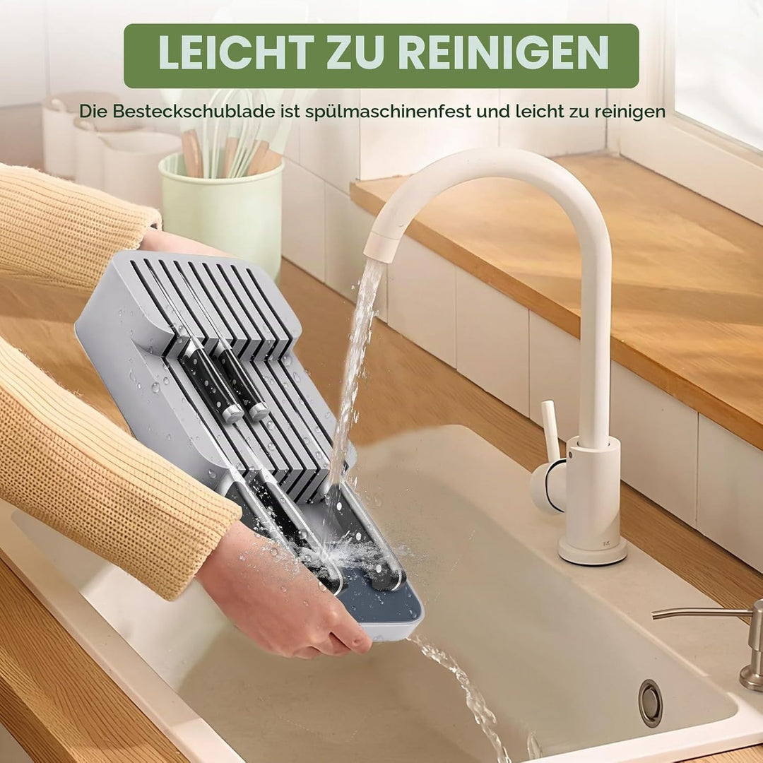 Messer Organizer Schublade,Messerblock ohne Messer,Verbesserte Messerblock für Schublade,Schubladen-