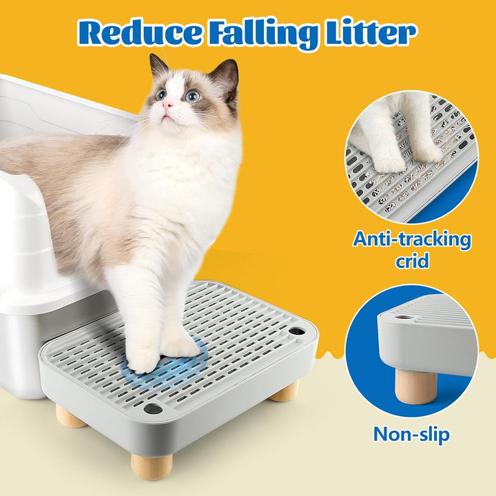 Katzenstreu Rampe, Katzentreppe/Katzentoilettenrampe/Katzenfänger Litter Trapper mit Filterfunktion,
