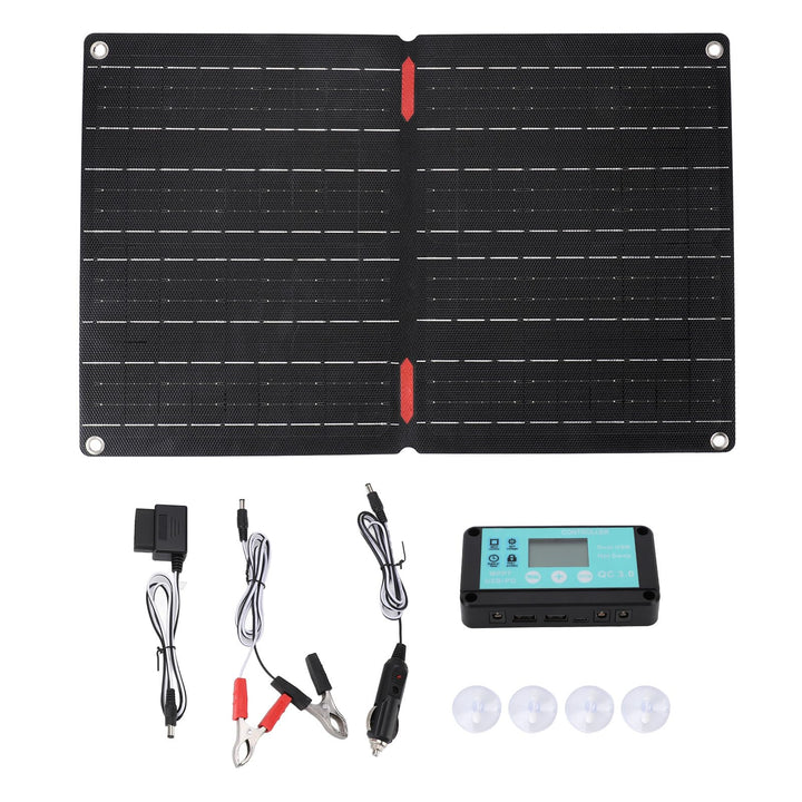 ETFE Faltbares Solarpanel 60 W 60 A Controller OBD-Steckerkabel 12 V IP68 Wasserdichtes Auto-Solarla