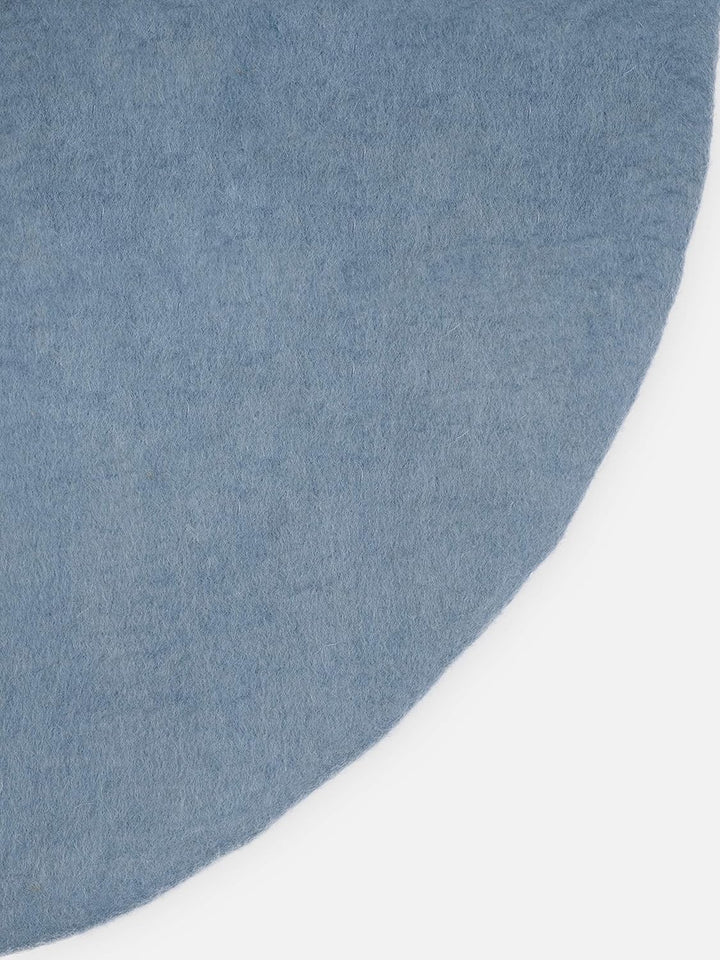 myfelt Mia Filzteppich — Ø 70 cm, ideal für Schlaf-, Wohn-, Kinderzimmer, Flur & Bad Hellblau 70cm Ø