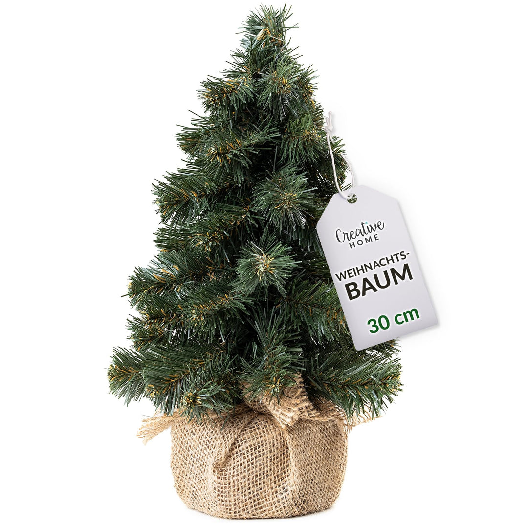 Creative Home Kleiner Weihnachtsbaum Tannenbaum Künstlich 30 cm | Künstlicher Weihnachtsbaum Deko Ju