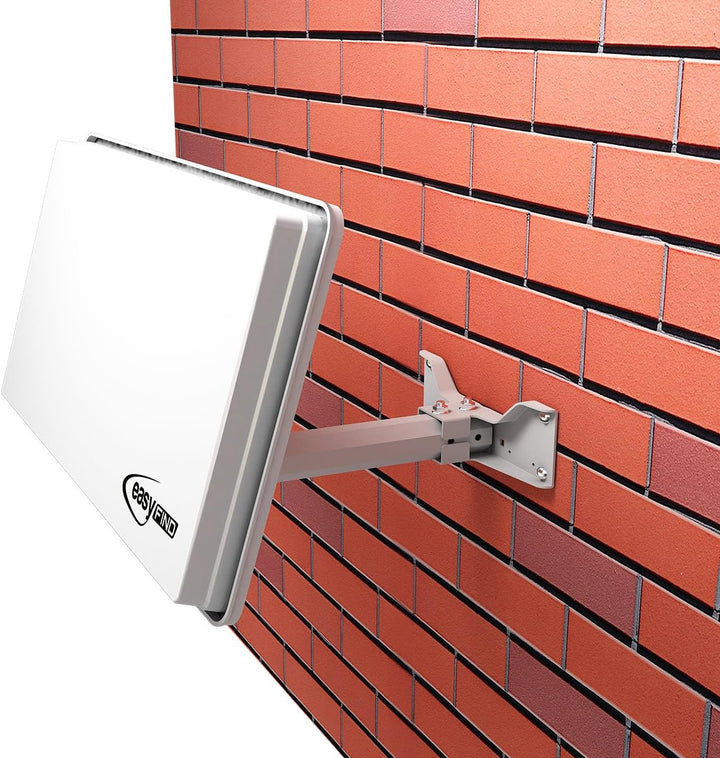 EasyFind H30 D2+ SAT Flachantenne für zwei Teilnehmer (inkl. Fensterhalterung, Wandhalterung, Mastha