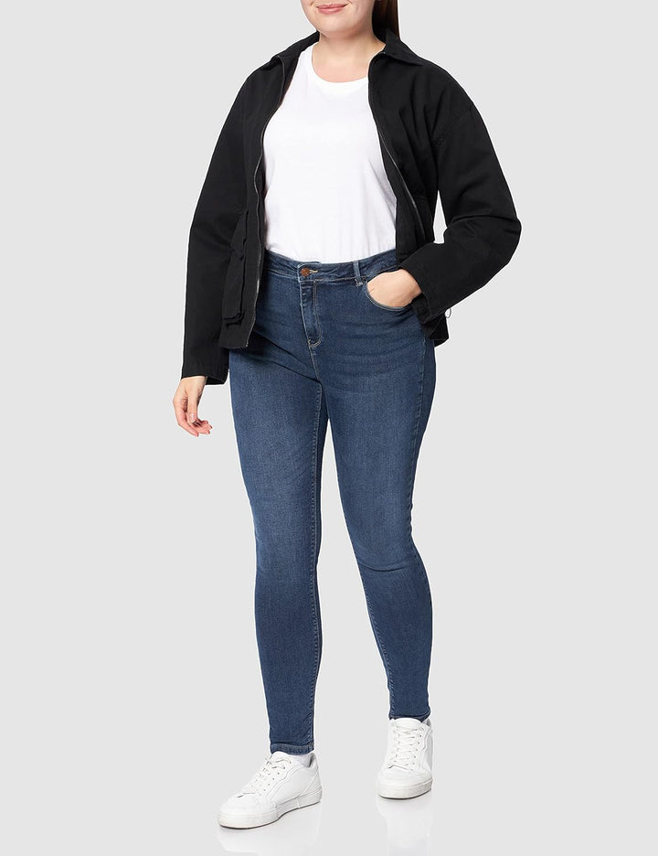 ONLY Carmakoma Damen Jeans 42 Dark Blue Denim, 42 Dark Blue Denim