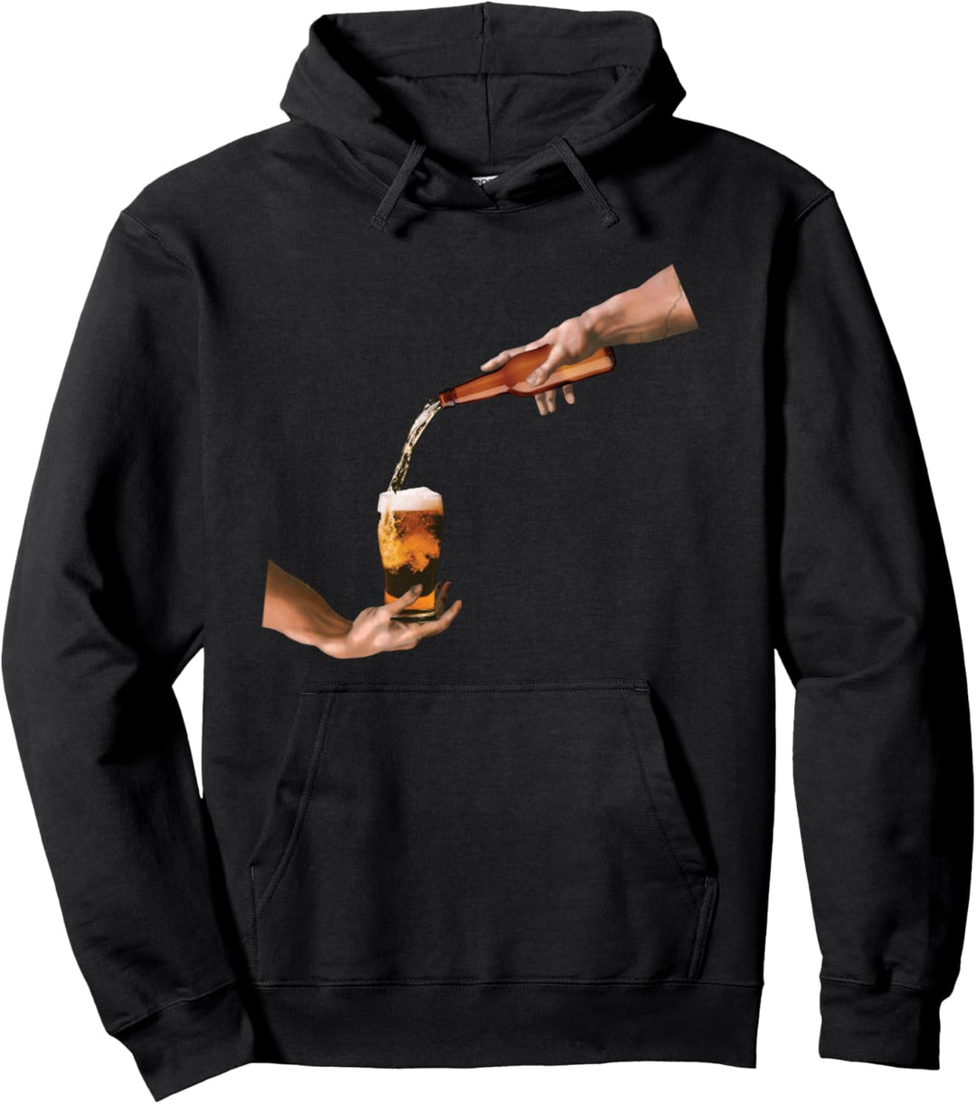Erschaffung von Adam Michelangelo Hand Bier Beer T-Shirt Pullover Hoodie