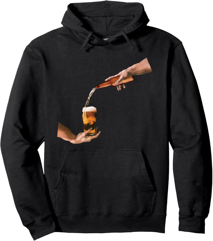Erschaffung von Adam Michelangelo Hand Bier Beer T-Shirt Pullover Hoodie