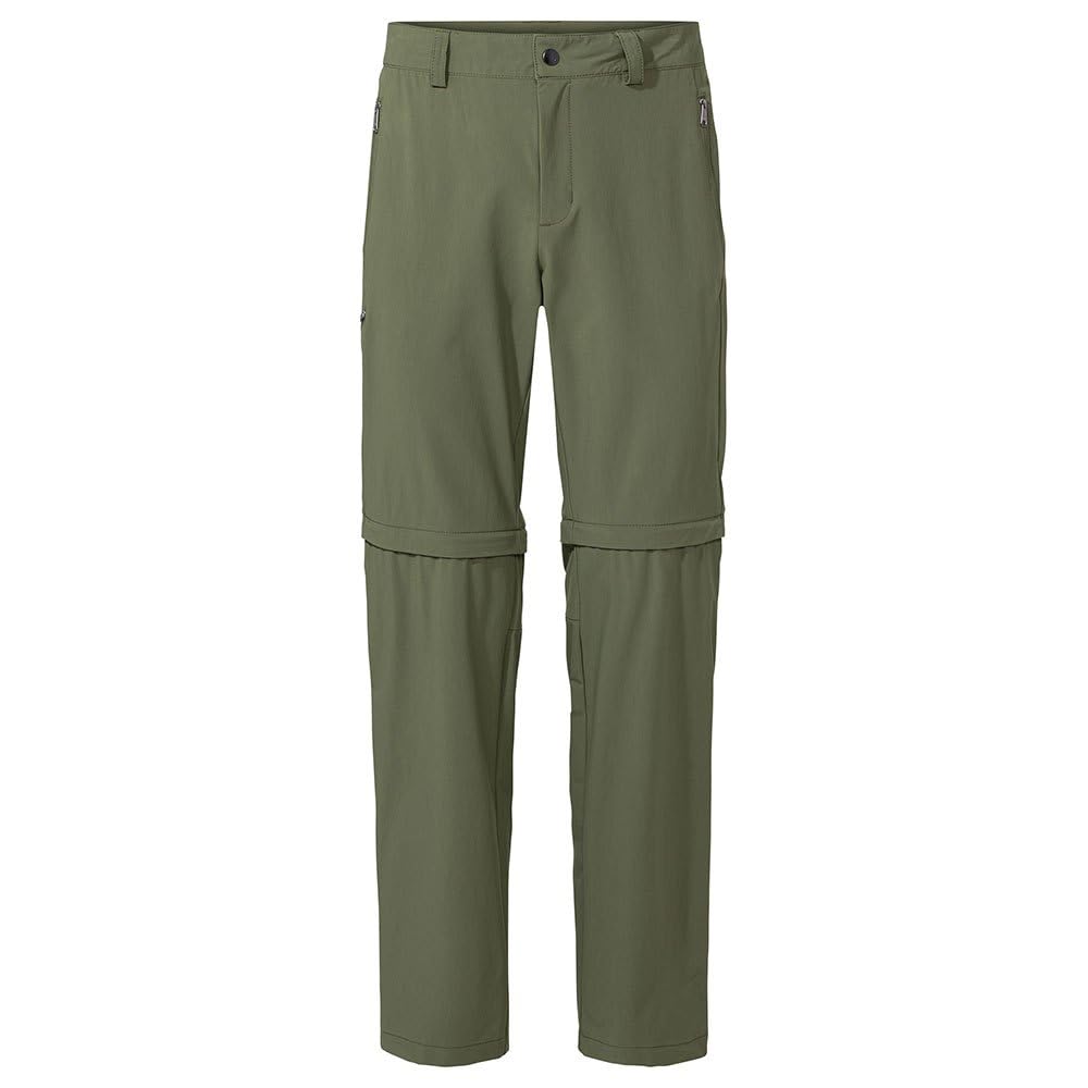 VAUDE Men's Stretch T-Zip Pants II, Hiking Pants Cedar Wood 46-Short, Cedar Wood 46-Short