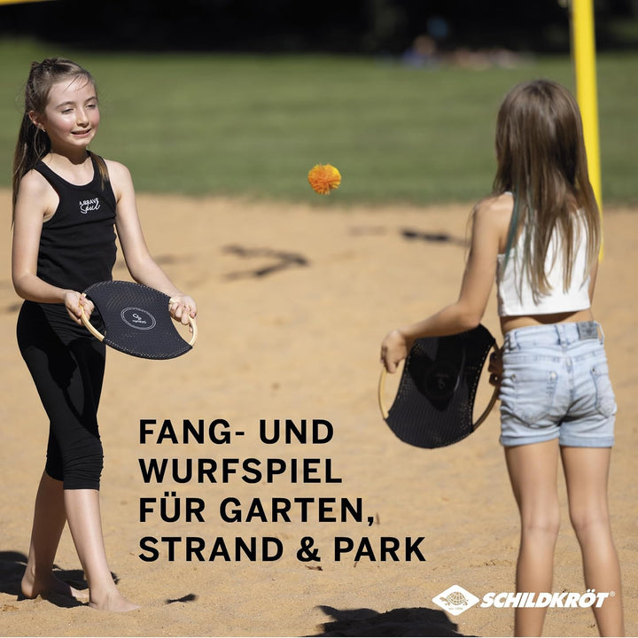 Schildkröt Ogo Sport Bamboo Set I 2 Ogo Scheiben aus FSC Bambus mit elastischem Netz und Wuschelball