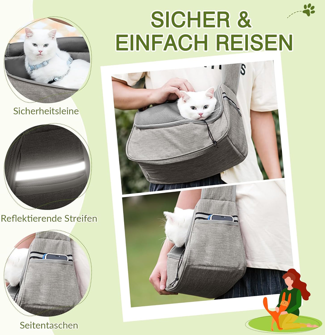 ALLSOPETS Hundetasche Tragetuch Hund Schultertasche Katzentragetasche Haustiere Tasche für Katzen un