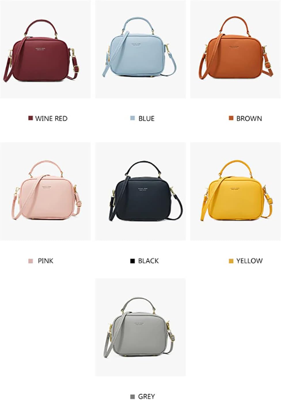 PIERRE LOUES Damen Handtasche Umhängetasche Henkeltasche Modischer Urban Chic Style PU Kunstleder fü