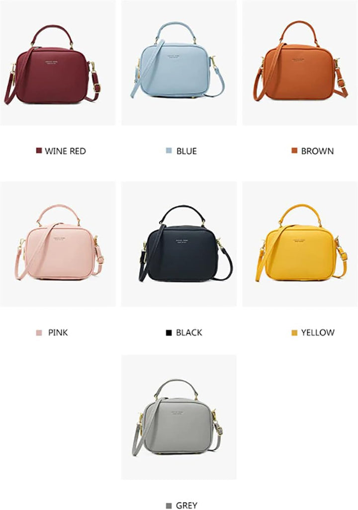 PIERRE LOUES Damen Handtasche Umhängetasche Henkeltasche Modischer Urban Chic Style PU Kunstleder fü