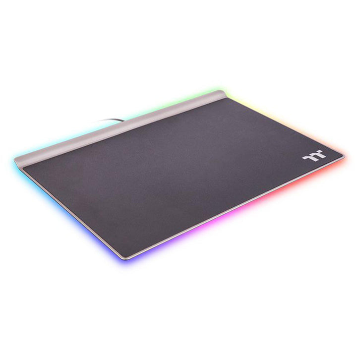 Thermaltake Argent MP1 RGB Gaming Mousepad 359 mm x 254 mm Aluminium-Grundplatte rutschfeste Gummiun