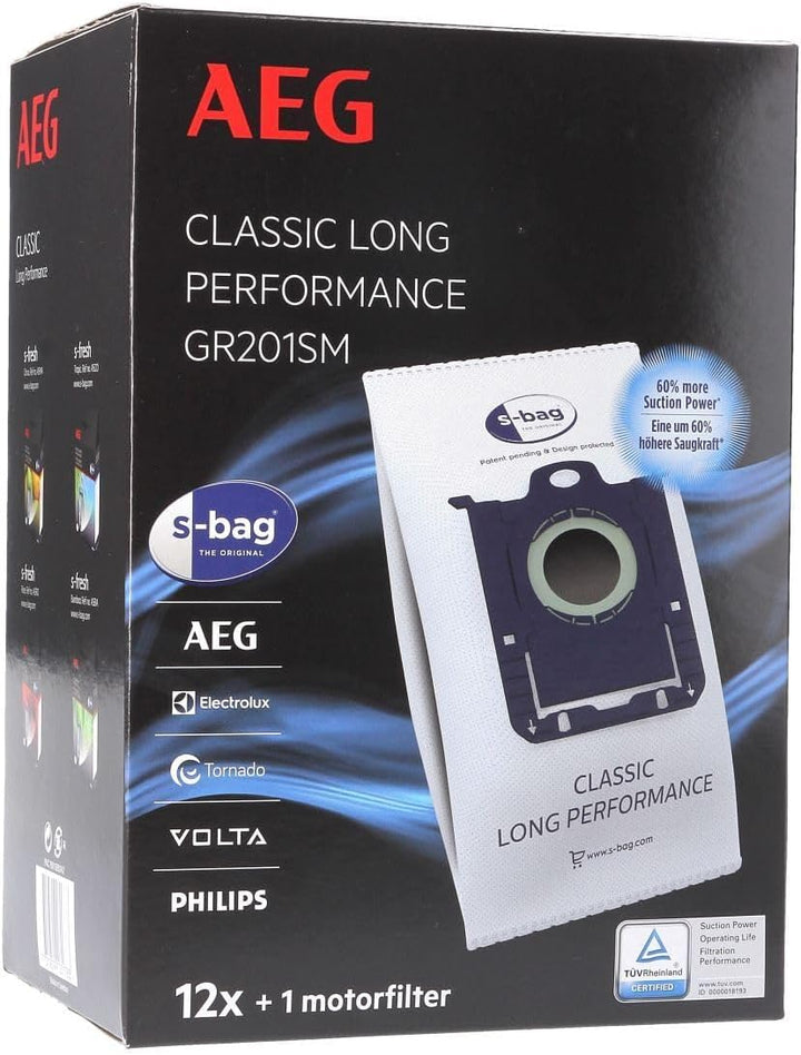 electroluxErsatzteile&Zubehör AEG Gr201SM s-bag Classic Long Performance 9001688242 Filterbeutel für