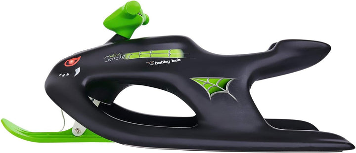 BIG-Bobby-Bob - Wild Spider - Kinderschlitten, Zugseil mit Griff, leichte Lenkung mit Metallkufen, l