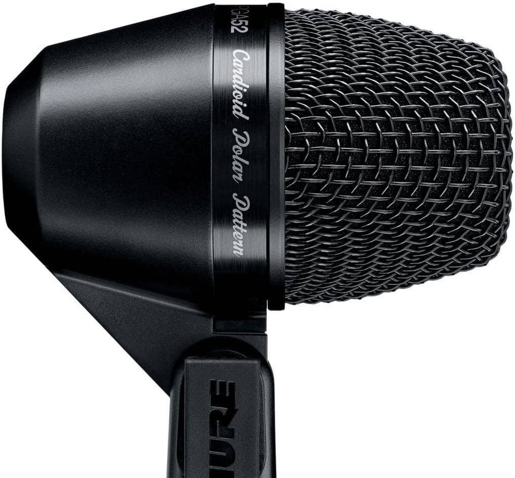 Shure PGA52 Dynamisches Bass-Drum-Mikrofon mit schwenkbarer Halterung und Nierencharakteristik, inkl