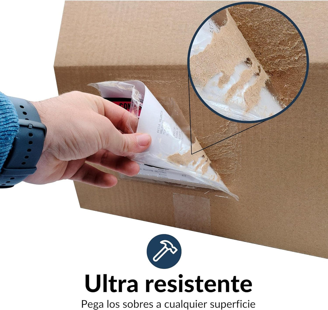Raylu Paper® - Dokumententaschen, selbstklebend, für Versandliste, transparent, mit Selbstverschluss