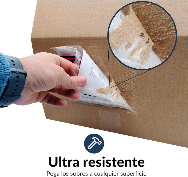 Raylu Paper® - Dokumententaschen, selbstklebend, für Versandliste, transparent, mit Selbstverschluss