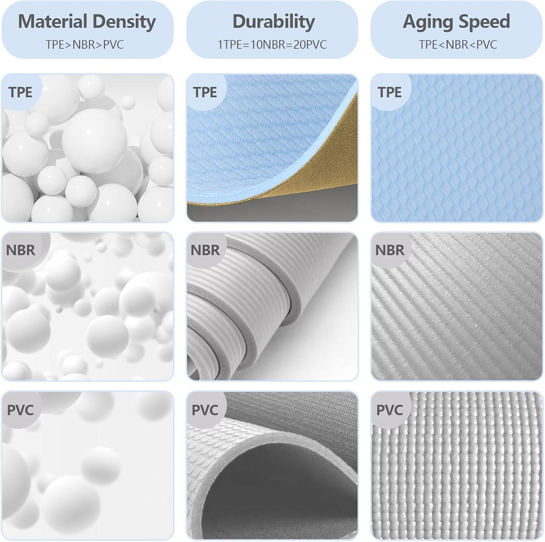 Reise-Yogamatte, faltbar, klein, 173 x 61 cm, 0,4 cm, mit Tragetasche, leichtes Pilate-Design Kork-L