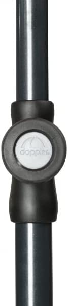 Doppler Sonnenschirm Sun Line Waterproof 225 x 120 cm ohne Volant, UV-Schutz 80, hellgrau