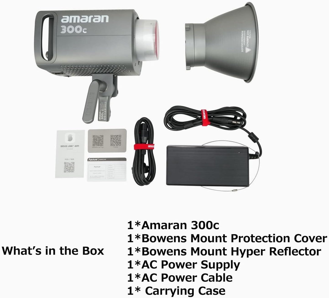 Aputure Amaran 300C RGBWW COB LED Videoleuchte, 300W 2500K bis 7500K Bowens Mount Dauerlicht für Fot