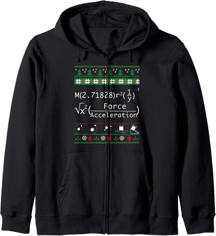 Damen Herren Cool Christmas Sweater Shirt-Merry Xmas in Physics Kapuzenjacke