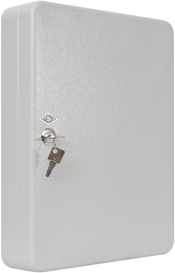 Wedo 10260837X Schlüsselschrank (für 110 Schlüssel, pulverbeschichtetes Stahlblech 28 x 6 x 37 cm, S
