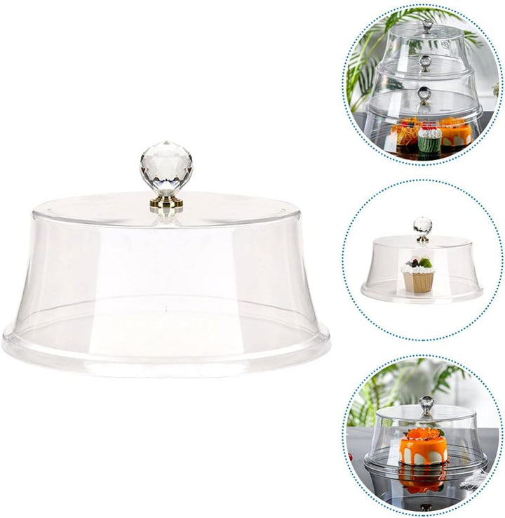 YARNOW Kuchenhaube Tortenglocke Transparent Fliegenhaube Speiseglocke Tellerhaube 32X11CM Abdeckhaub