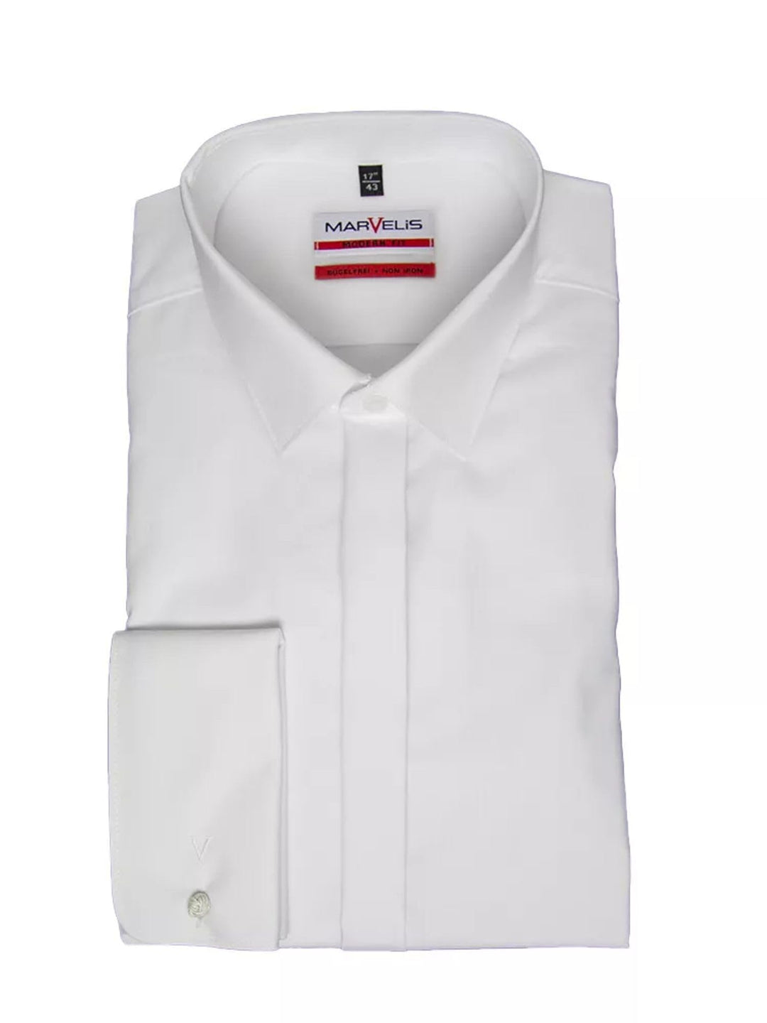 Marvelis Modern Fit Galahemd Langarm New Kent Kragen weiss 38 Weiss 00, 38 Weiss 00