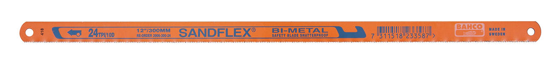 Bahco 3906-300-18-5P Bimetall-Handsägeblatt"Sandflex" 300mm 18 ZpZ 5 Stück 18 mm, 18 mm
