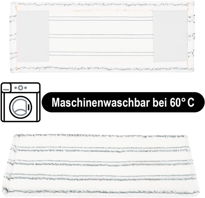 COM-FOUR® 4X Mikrofaser Ersatzbezug - Wischbezug für 42 cm Bodenwischer - Wischmopp-Bezug für alle B