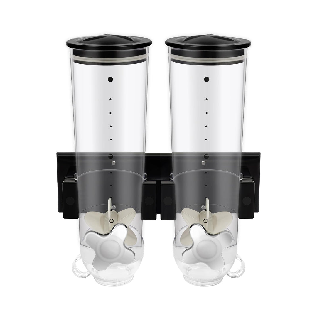 2er Getreidespender 3L Cornflakes Behälter Wandmontierter Müslispender ABS+PS, TPR-Dichtungsring für