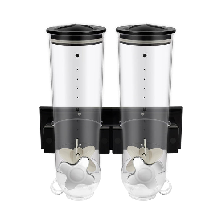 2er Getreidespender 3L Cornflakes Behälter Wandmontierter Müslispender ABS+PS, TPR-Dichtungsring für