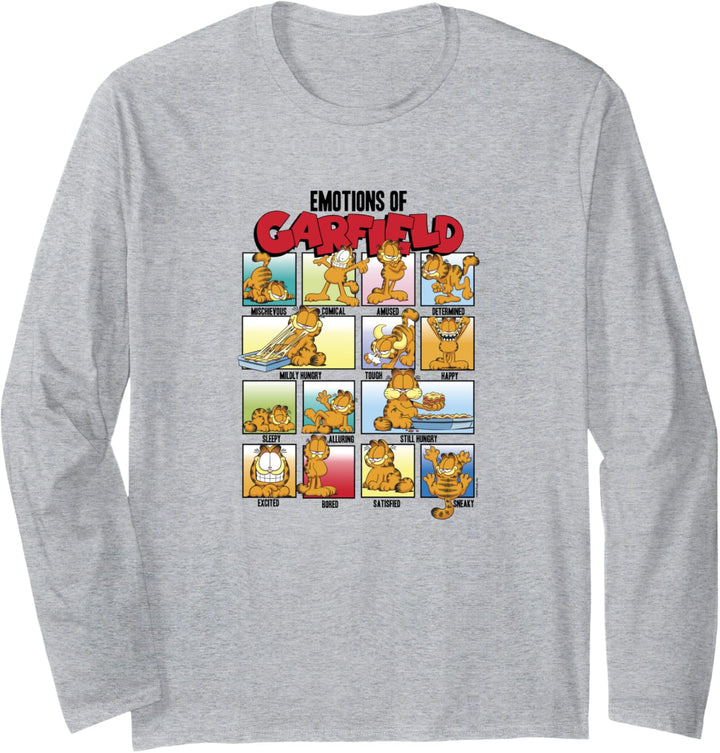 Garfield Gefühle Rotes Grid Langarmshirt