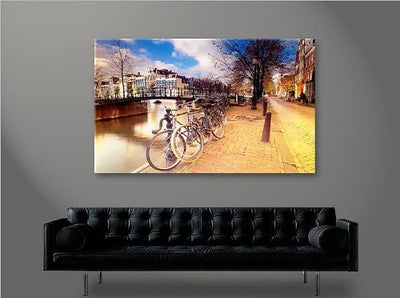 islandburner Bild Bilder auf Leinwand Amsterdam V2 1p XXL Poster Leinwandbild Wandbild Dekoartikel W