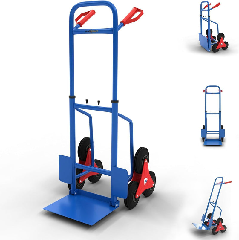 MAXCRAFT Sackkarre Treppenkarre bis 150 kg klappbar Treppensackkarre Transportkarre Treppensteiger B
