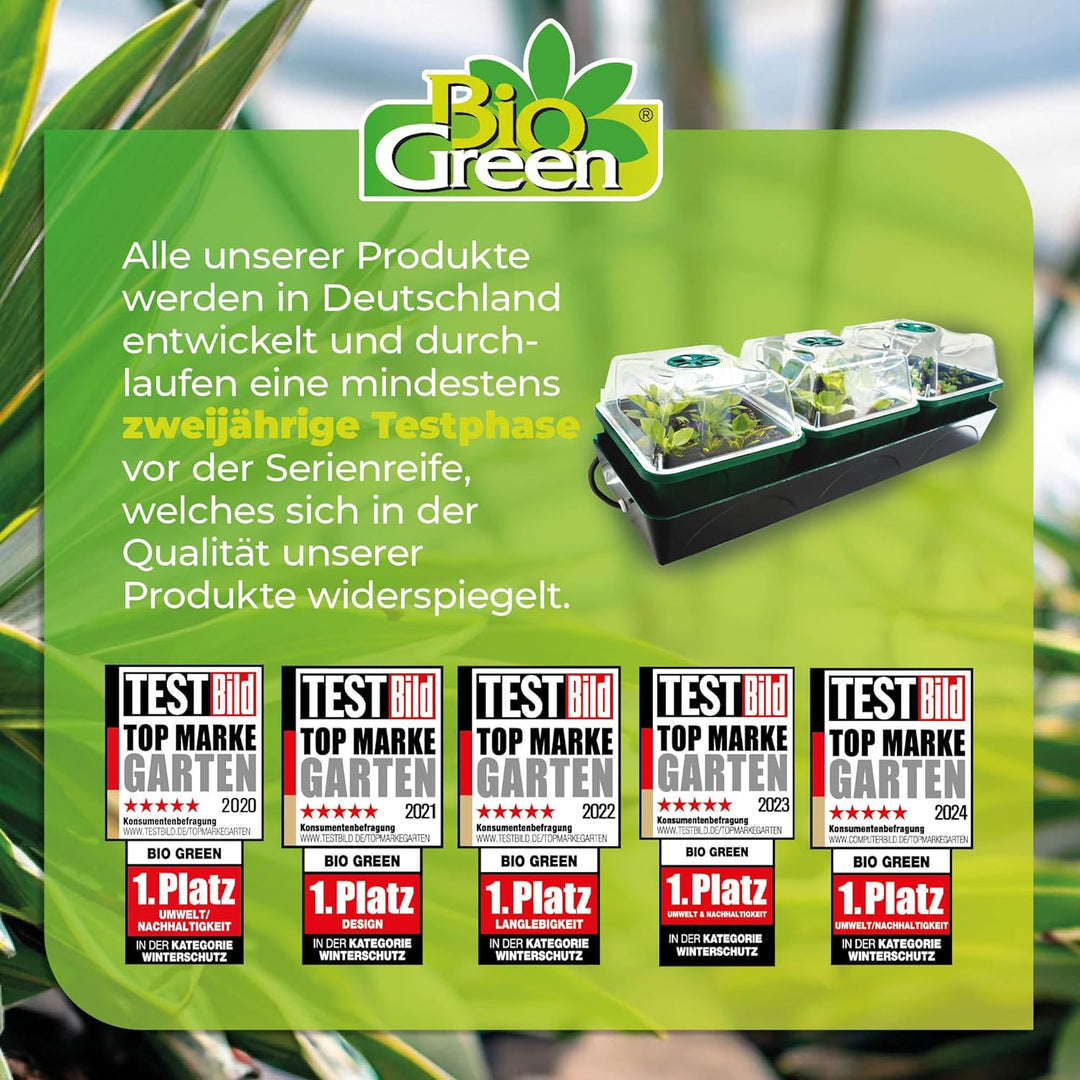 Bio Green HOL 3 Green Hollandia Anzuchtstation mit Kapillarmatte und Wassertank 1,4l , L : 54cm, B: