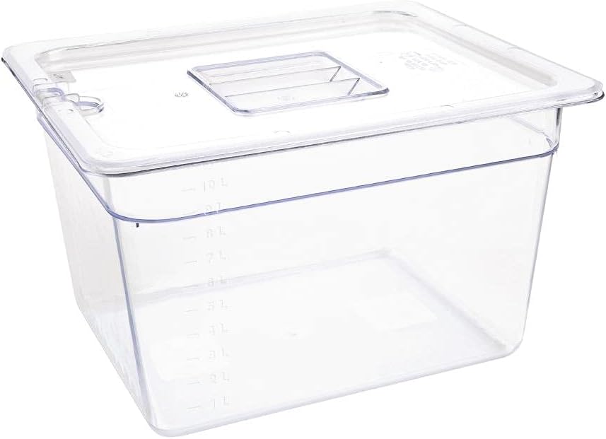 Vogue 1/2 Gastronorm-Behälter, 200 mm, 10,8 l, transparent, für Catering, Lebensmittelaufbewahrung 3