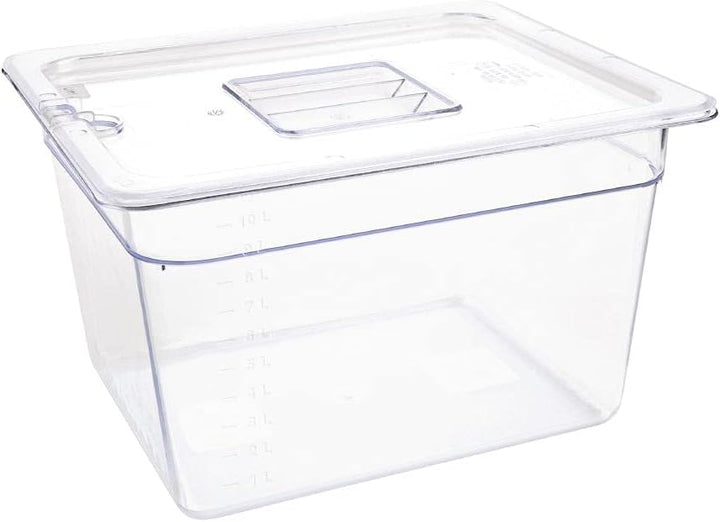 Vogue 1/2 Gastronorm-Behälter, 200 mm, 10,8 l, transparent, für Catering, Lebensmittelaufbewahrung 3