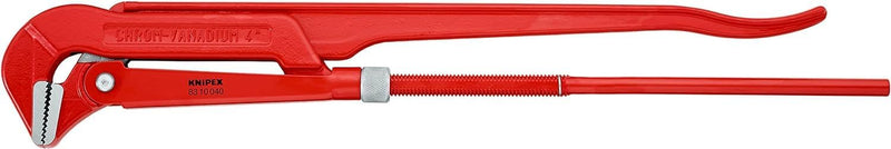 KNIPEX Rohrzange 90 Grad abgewinkeltes Maul, Chrom-Vanadium, rot pulverbeschichtet, 750 mm, 83 10 04