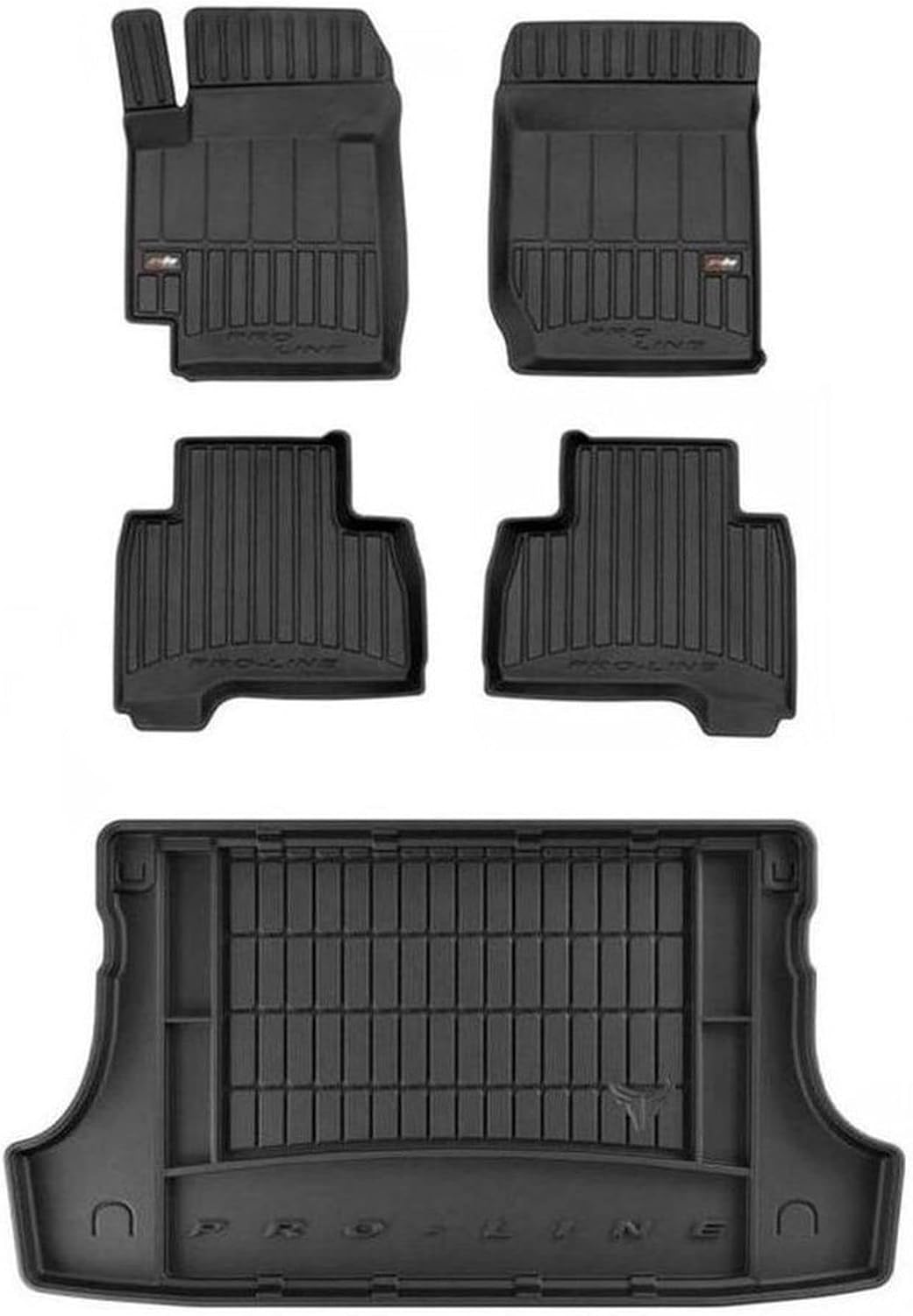 M MOTOS Satz Gummifussmatten und Kofferraummatten für Suzuki Grand Vitara II 2005-2014 Verbessern Si