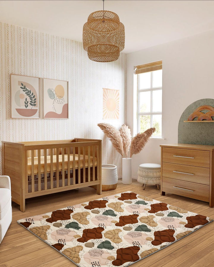 Blissful Diary Krabbelmatte Baby Spielmatte 180x150cm Krabbeldecke für Baby | Faltbar Baby Teppich,