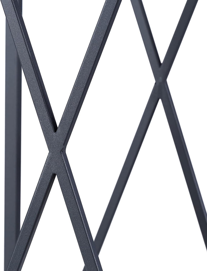 Relaxdays Kaminholzregal, Metall, HxBxT: 112x34x34 cm, Brennholzregal innen, für Feuerholz, Stapelho