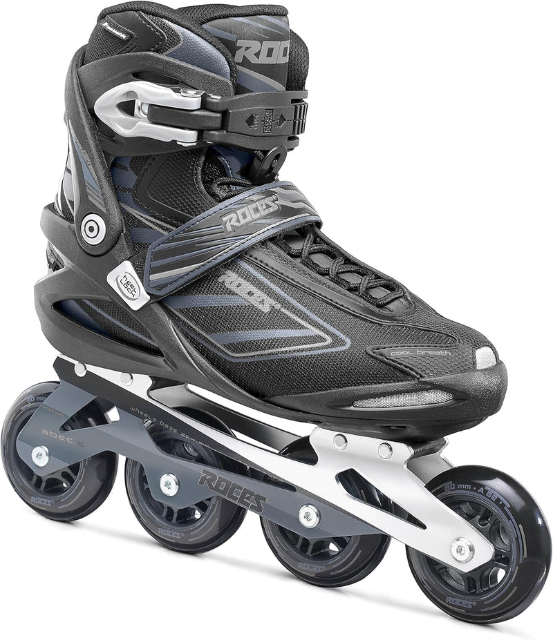 Roces Herren Inlineskates Izi 42 Schwarz/Silber, 42 Schwarz/Silber